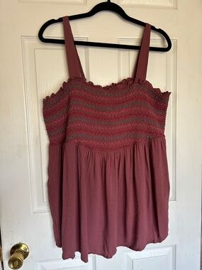 🖤TORRID🖤 Dusty Rose Smocked Camisole Tank
